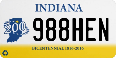 IN license plate 988HEN