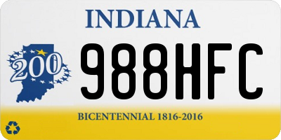 IN license plate 988HFC