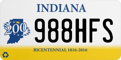 IN license plate 988HFS