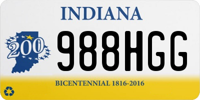 IN license plate 988HGG