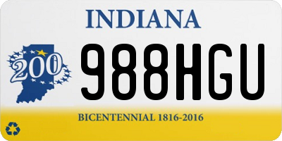 IN license plate 988HGU