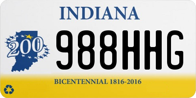 IN license plate 988HHG