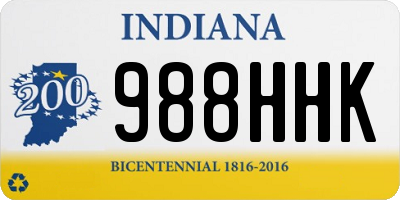 IN license plate 988HHK