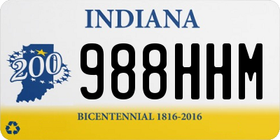 IN license plate 988HHM