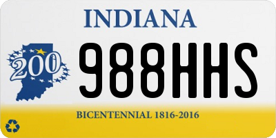 IN license plate 988HHS