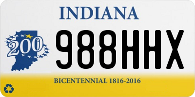 IN license plate 988HHX