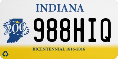 IN license plate 988HIQ