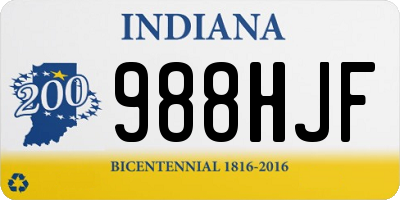 IN license plate 988HJF