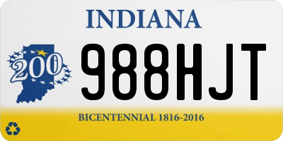 IN license plate 988HJT