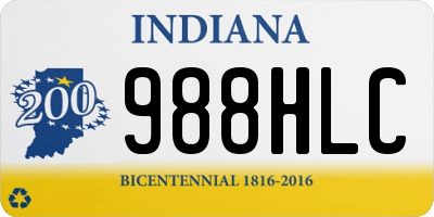 IN license plate 988HLC