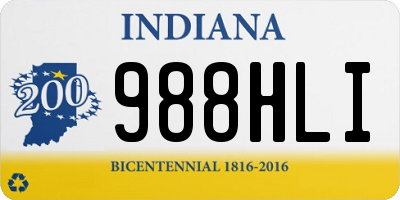 IN license plate 988HLI