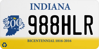 IN license plate 988HLR