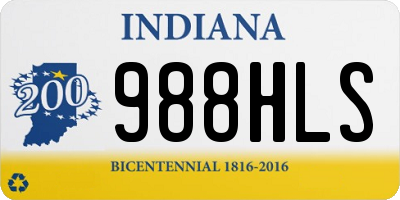IN license plate 988HLS