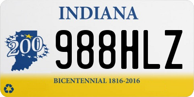 IN license plate 988HLZ