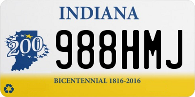 IN license plate 988HMJ