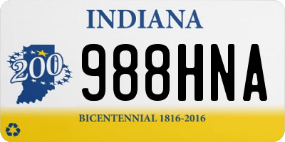 IN license plate 988HNA