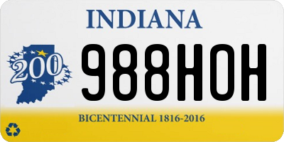 IN license plate 988HOH