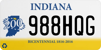 IN license plate 988HQG