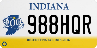 IN license plate 988HQR