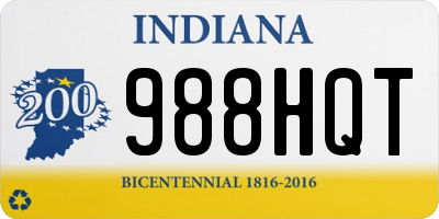 IN license plate 988HQT