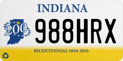 IN license plate 988HRX