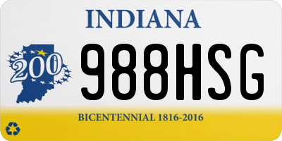 IN license plate 988HSG