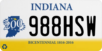 IN license plate 988HSW