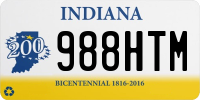 IN license plate 988HTM