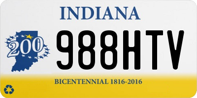 IN license plate 988HTV