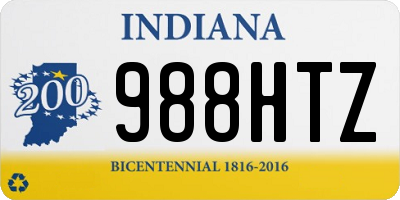 IN license plate 988HTZ