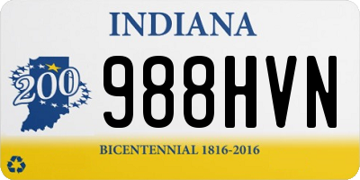 IN license plate 988HVN
