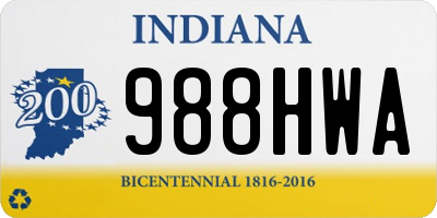 IN license plate 988HWA