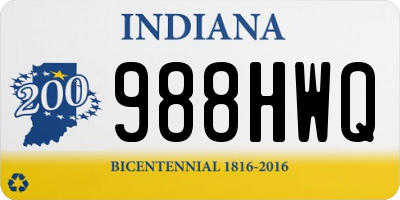 IN license plate 988HWQ
