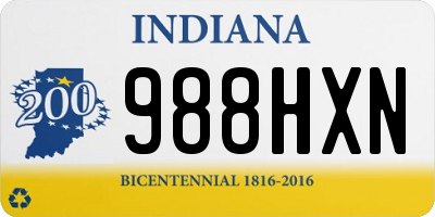 IN license plate 988HXN