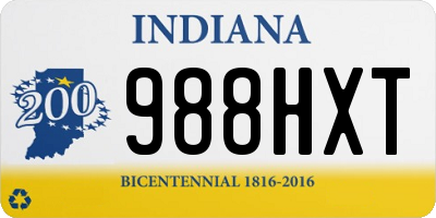 IN license plate 988HXT