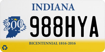 IN license plate 988HYA