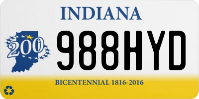 IN license plate 988HYD