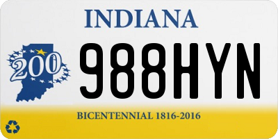 IN license plate 988HYN