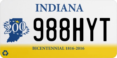 IN license plate 988HYT