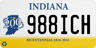 IN license plate 988ICH