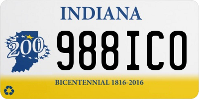IN license plate 988ICO