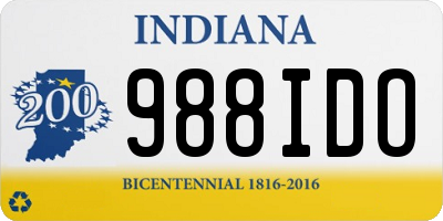 IN license plate 988IDO