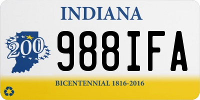 IN license plate 988IFA