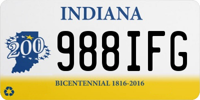 IN license plate 988IFG