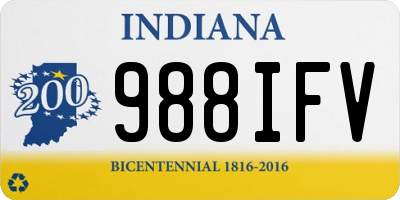 IN license plate 988IFV