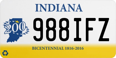 IN license plate 988IFZ