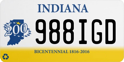 IN license plate 988IGD