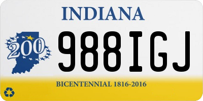 IN license plate 988IGJ