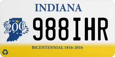 IN license plate 988IHR