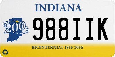 IN license plate 988IIK